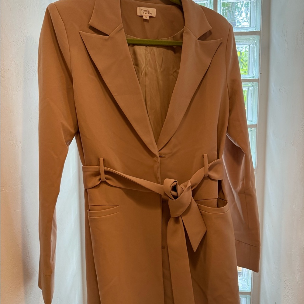 Davide Blazer Dress in Nude Toffee Camila Coelho